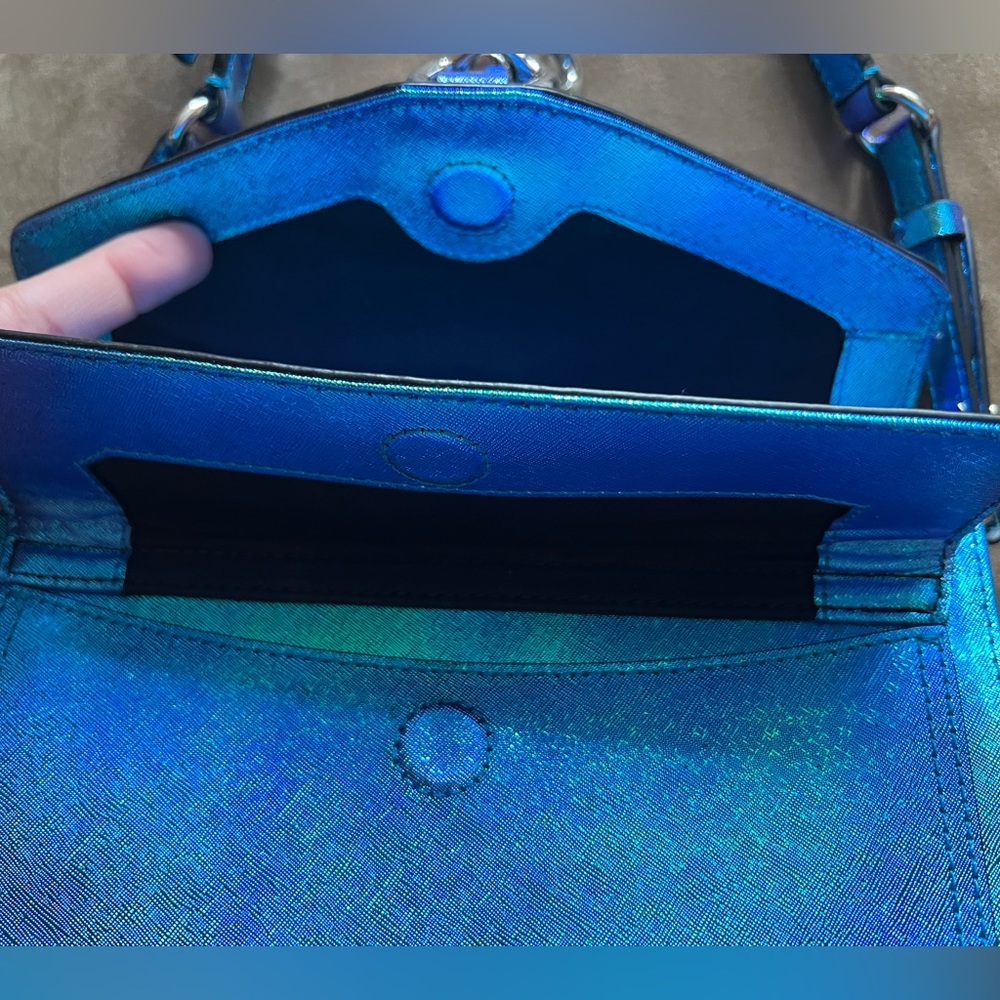 Rare NWOT Rebecca Minkoff Hudson Moto Iridescent Crossbody Shoulder Bag Purse - Picture 11 of 16